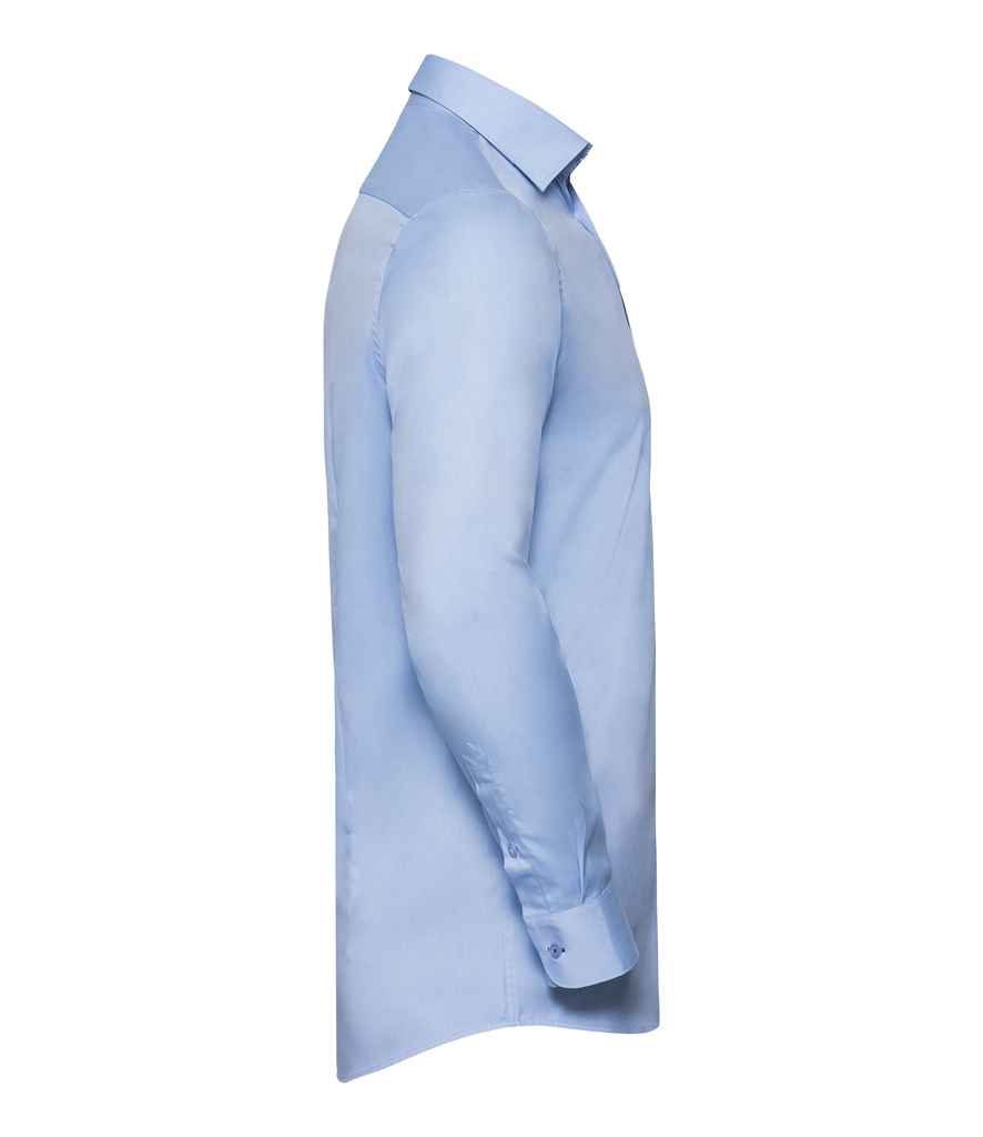 Russell Athletic Collection Long Sleeve Contrast Herringbone Shirt - 964M