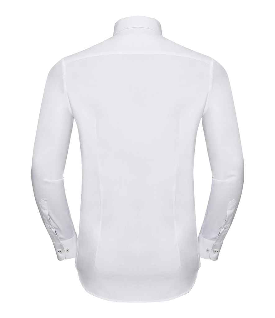 Russell Athletic Collection Long Sleeve Contrast Herringbone Shirt - 964M