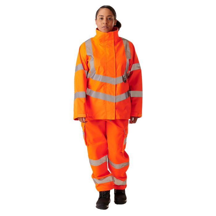 Ladies Hi Vis Orange Sophia Lightweight Jacket - HV303 - - Customisable Jacket