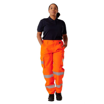 Ladies Hi Vis Orange Hana Combat Trouser - HV311 - - Customisable Trousers
