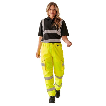 Ladies Hi Vis Yellow Hana Combat Trouser - HV310 - - Customisable Trousers