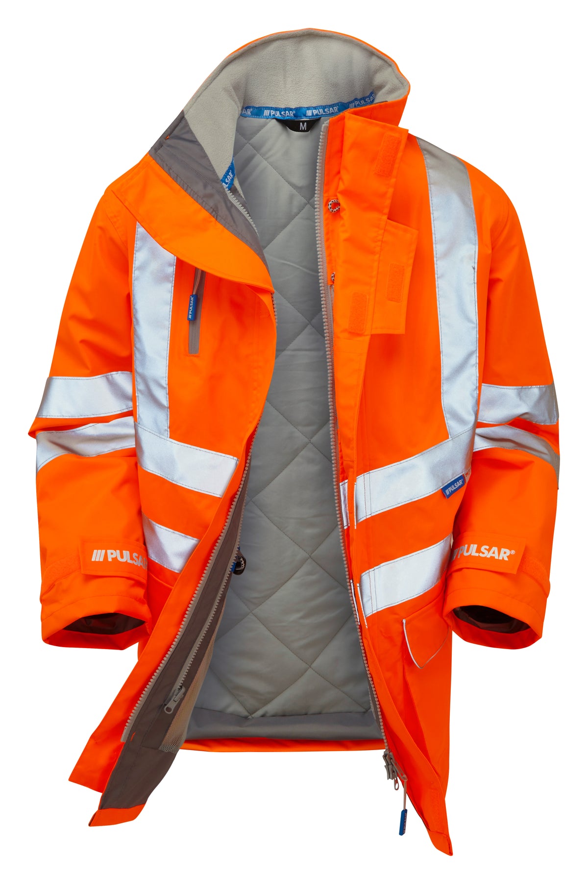 Padded Storm Coat Orange Recycled Content - PR502 - 4XL - Customisable Waterproof