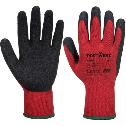 Grip 10 Latex Glove A100 - Red Black - Customisable Grip Gloves