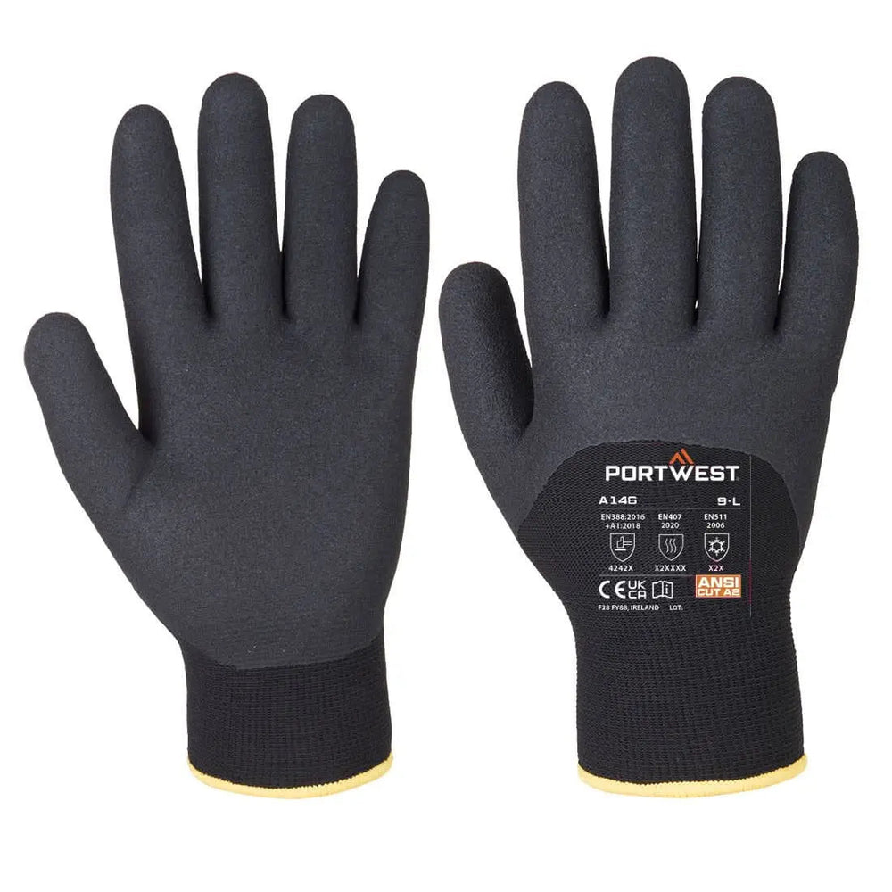 Cold 15 Nitrile Sandy 3/4 Dipped Glove - A146