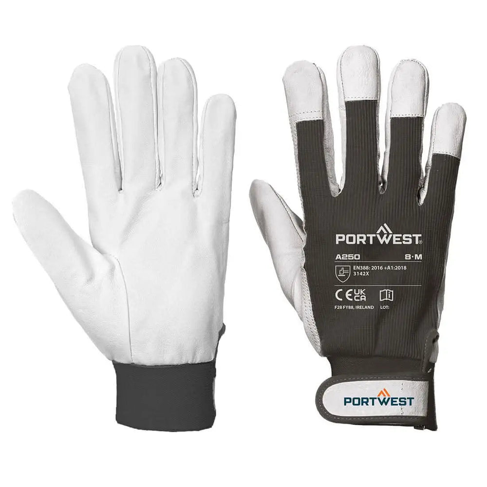 Leather 110 Grain Palm Mechanical Glove - A250
