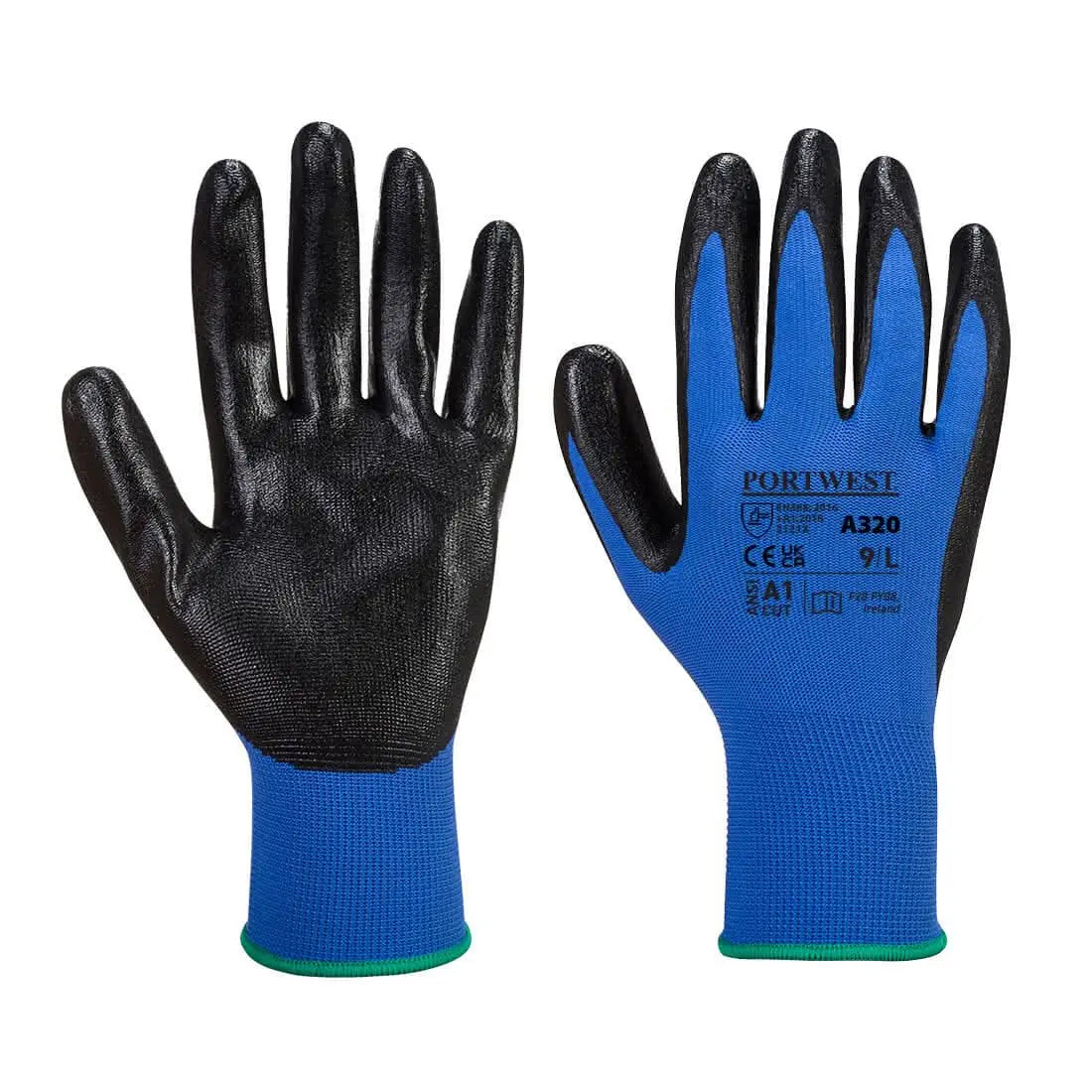Grip 13 Nitrile Foam Glove A320 - Blue - Customisable Grip Gloves