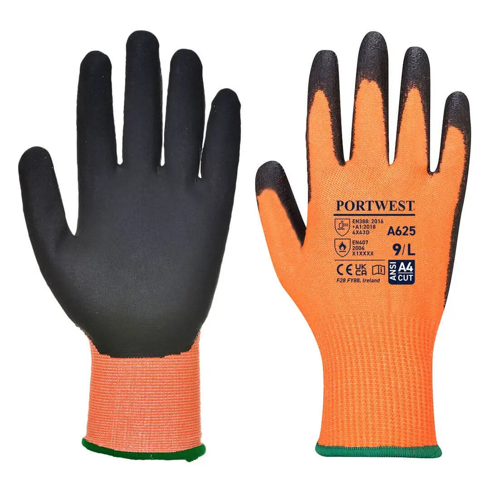 Cut D13 Pu Viz Tex Glove - A625