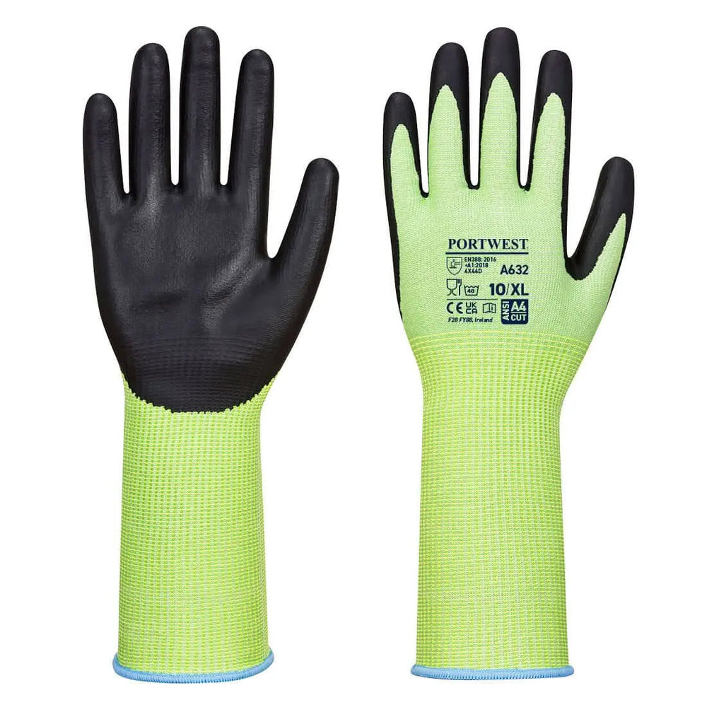 Cut D13 Nitrile Green Long Cuff Glove - A632