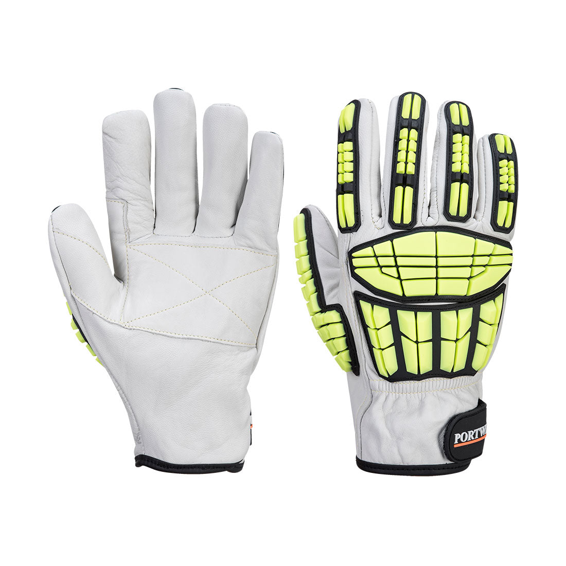 Impact F135 Cow Leather Lined Glove - A745 - Grey XXL - Customisable Impact Gloves