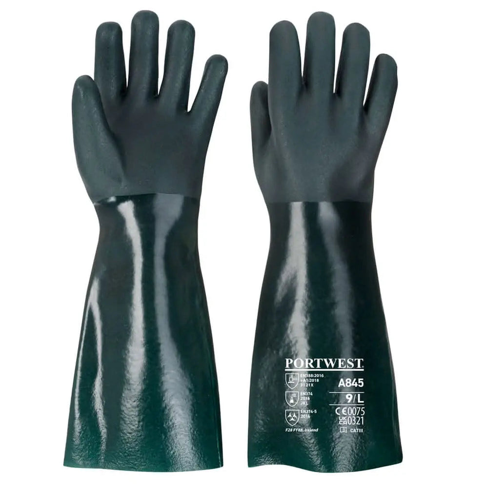 Chem 450 Pvc Double Dipped Gauntlet - A845