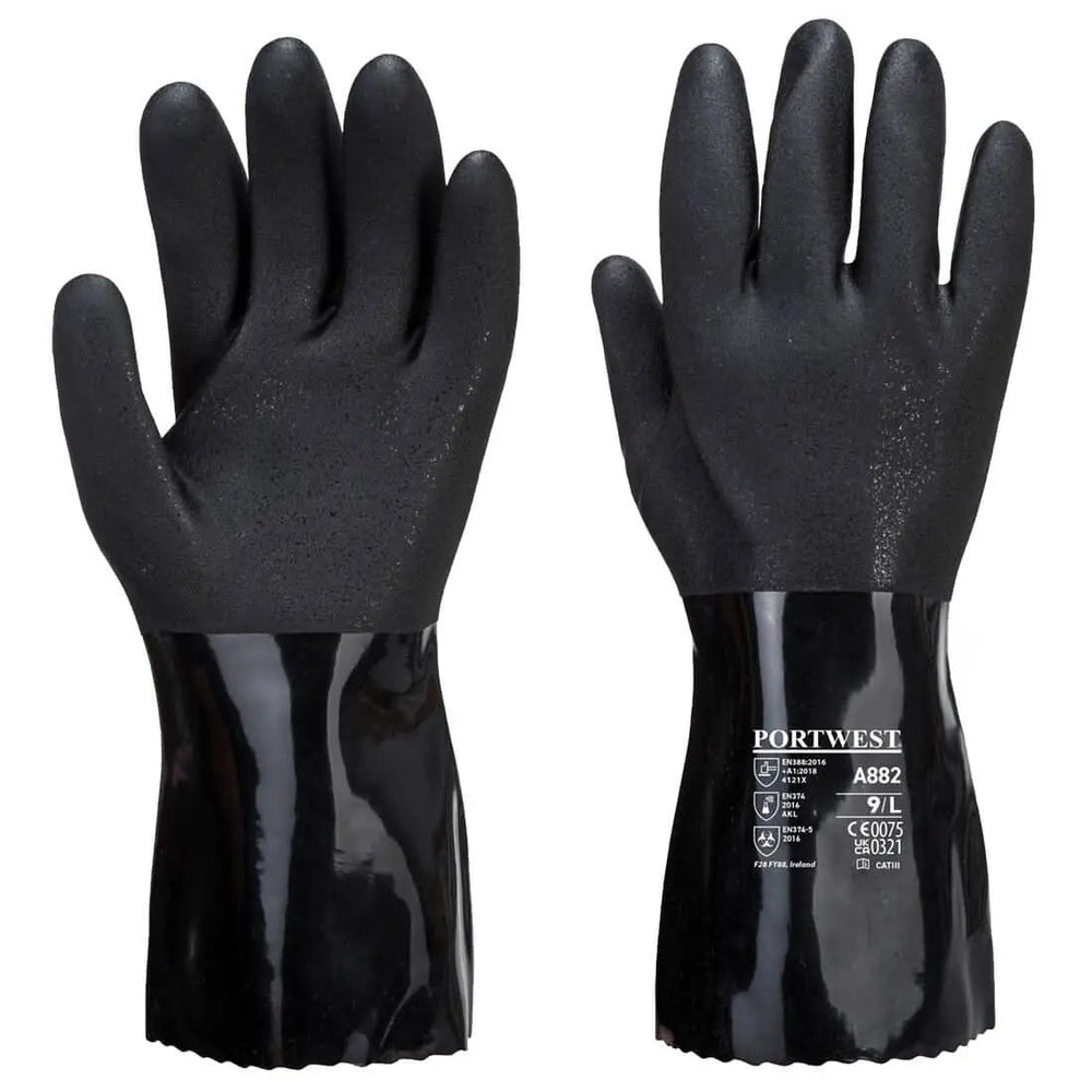 Esd Pvc Chemical Gauntlet - A882
