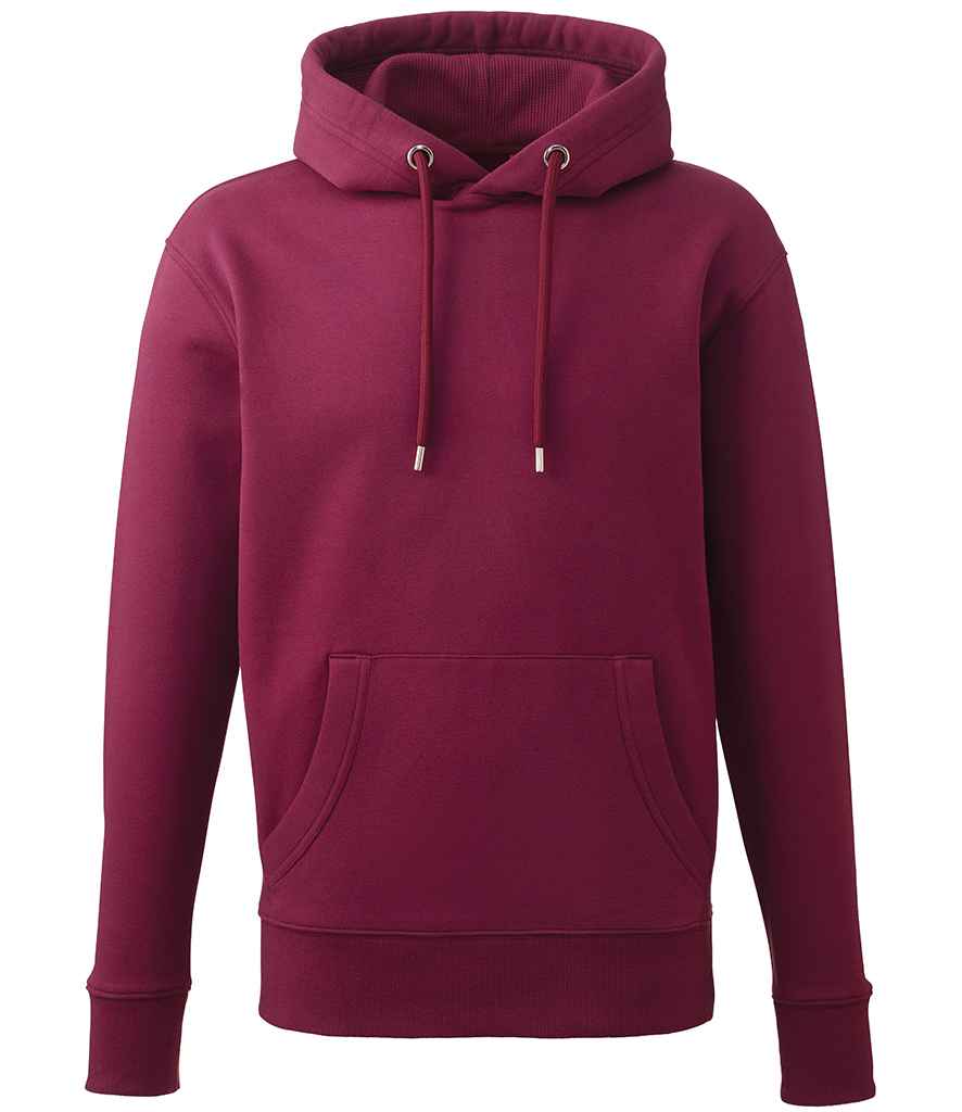 Anthem Organic Hoodie - AM01 - Burgundy - Customisable Hood