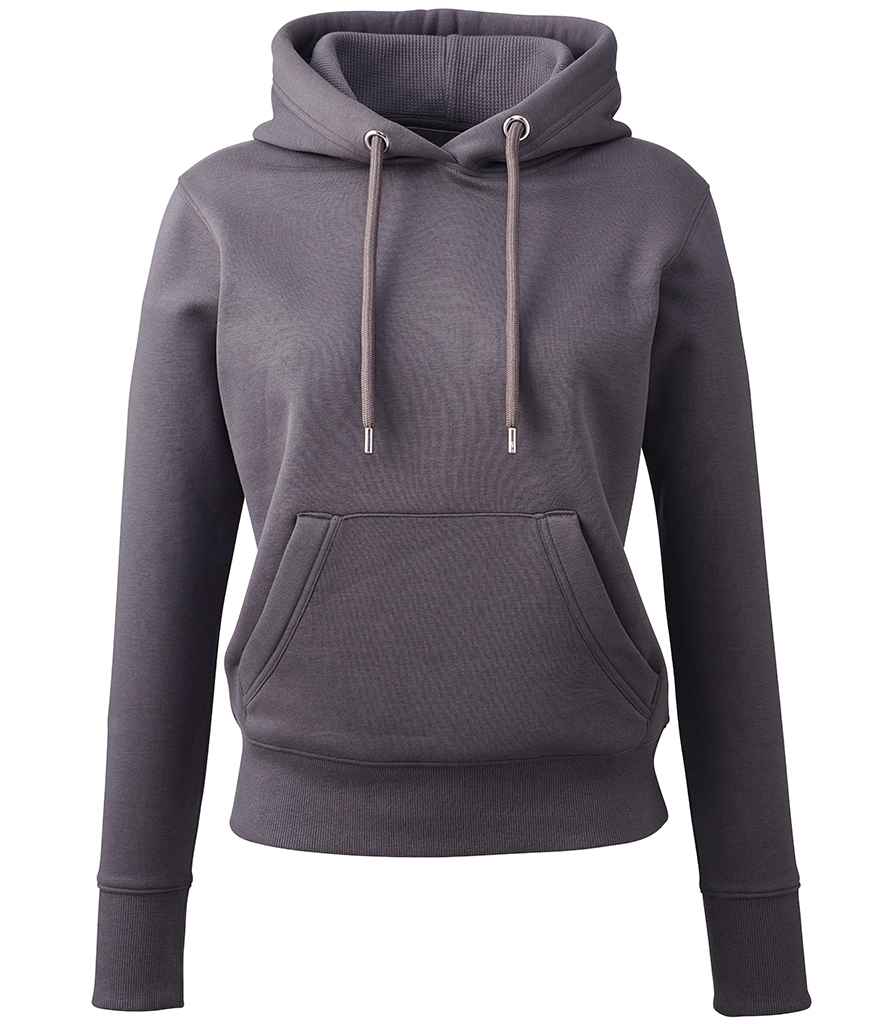 Anthem Ladies Organic Hoodie - AM03 - Charcoal - Customisable Hood