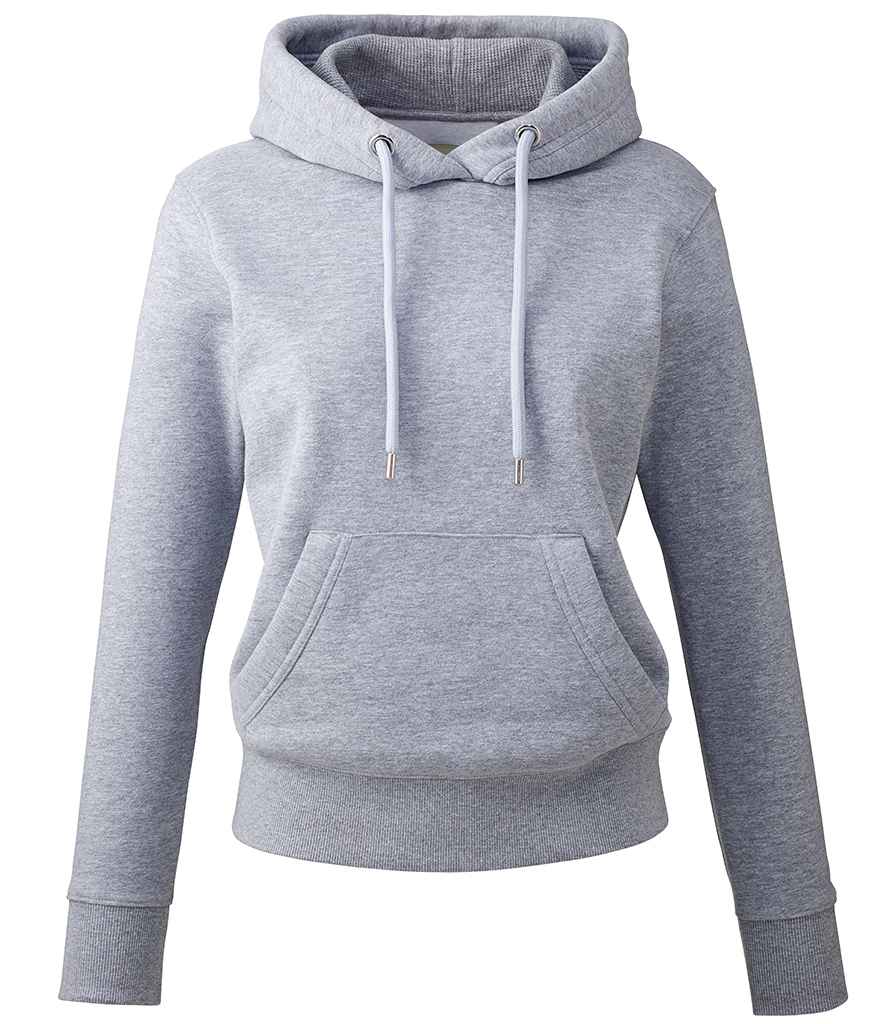 Anthem Ladies Organic Hoodie - AM03 - Grey Marl - Customisable Hood