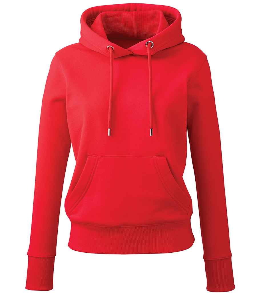 Anthem Ladies Organic Hoodie - AM03 - Red - Customisable Hood