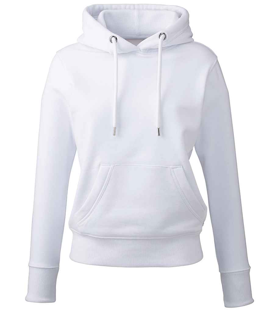 Anthem Ladies Organic Hoodie - AM03 - White - Customisable Hood