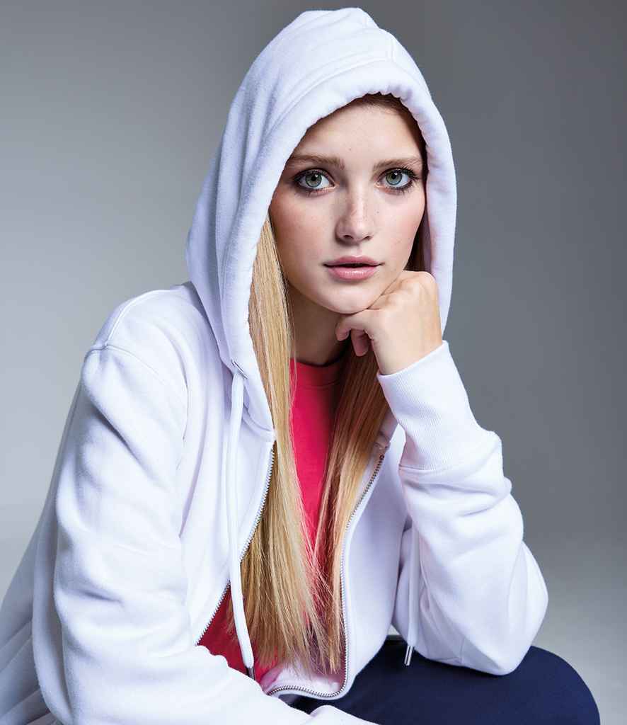 Anthem Ladies Organic Full Zip Hoodie - AM04 - - Customisable Hood