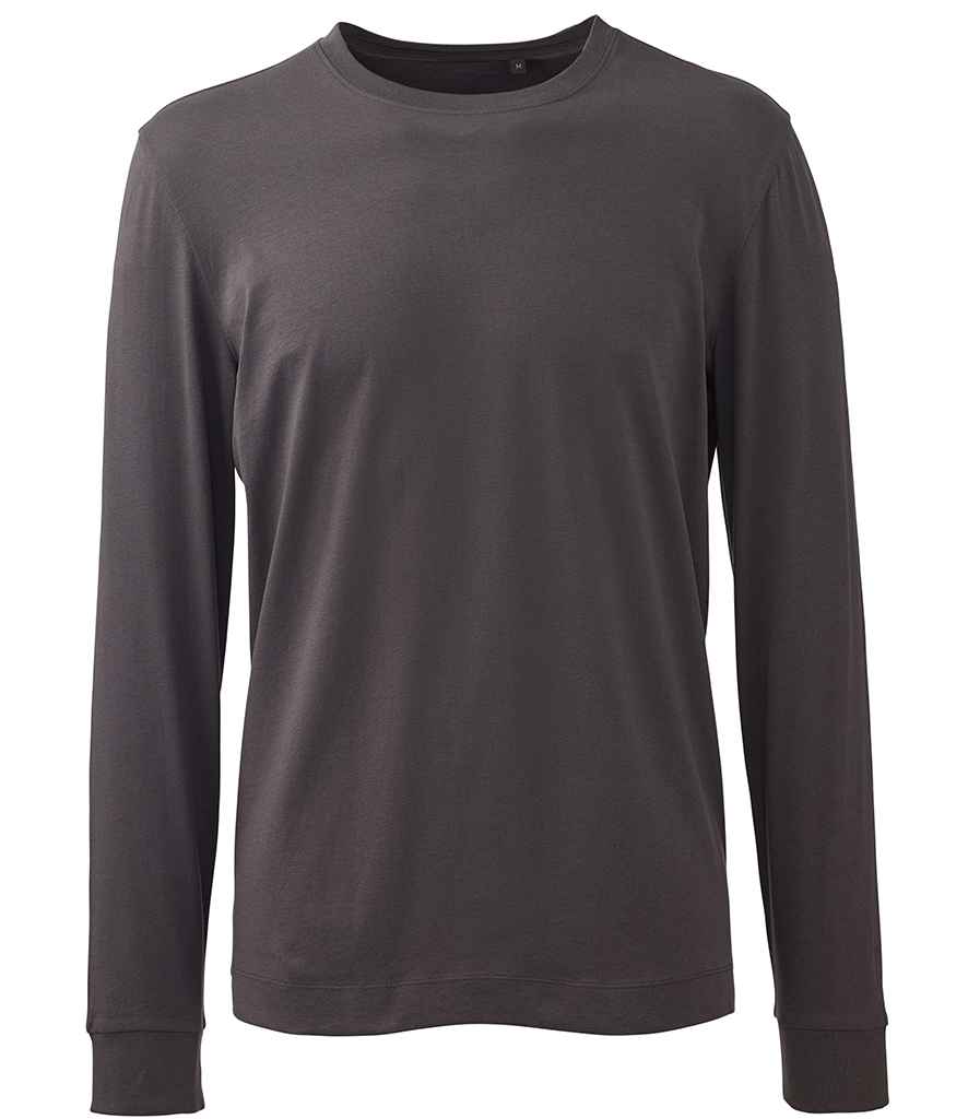 Anthem Organic Long Sleeve T-Shirt - AM11 - Charcoal - Customisable T-Shirt