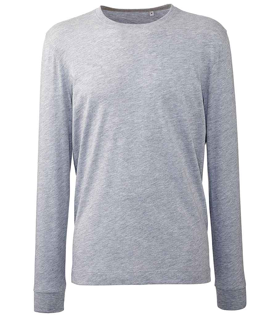 Anthem Organic Long Sleeve T-Shirt - AM11 - Grey Marl - Customisable T-Shirt