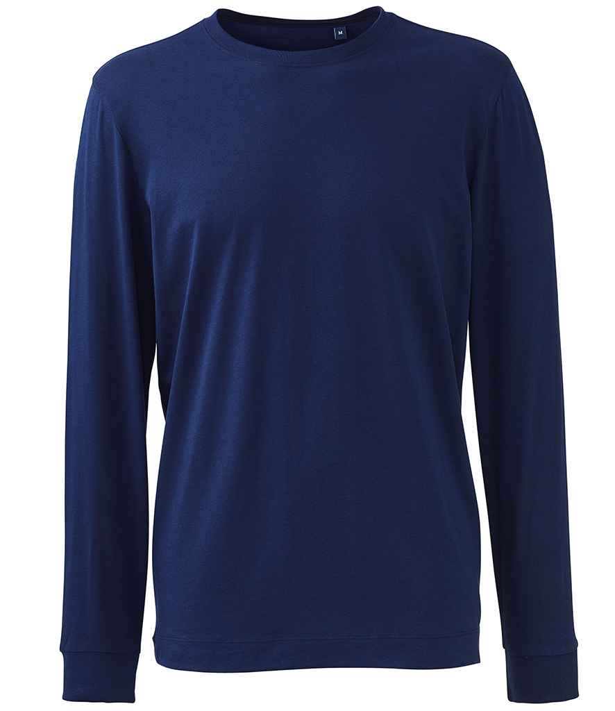 Anthem Organic Long Sleeve T-Shirt - AM11 - Navy - Customisable T-Shirt