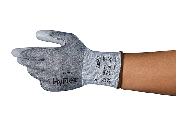 Ansell Hyflex Gloves An11 755 N - Grey - Customisable Cut Resistant