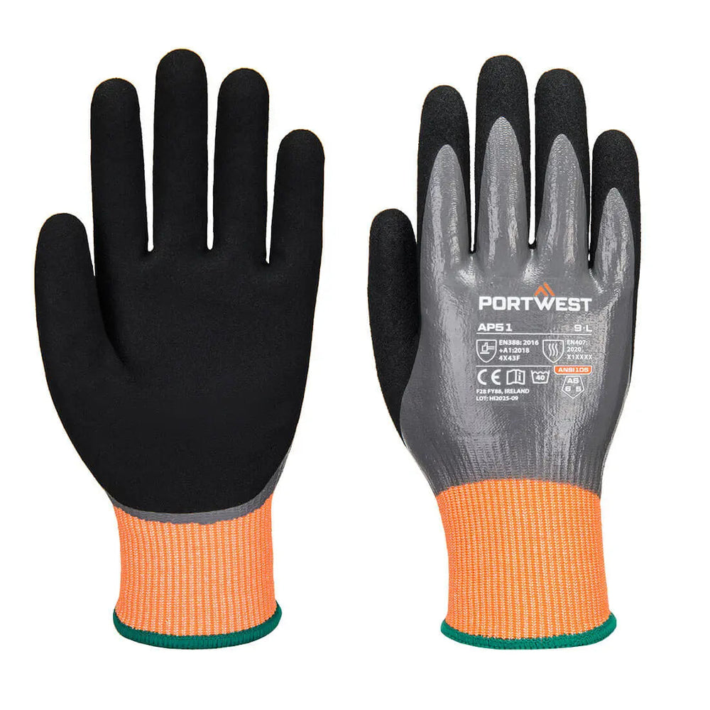 Cut F15 Nitrile Aqua Glove - AP51