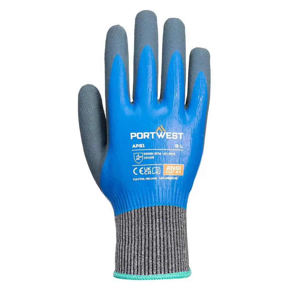 Cut D13 Latex Aqua Glove - AP81