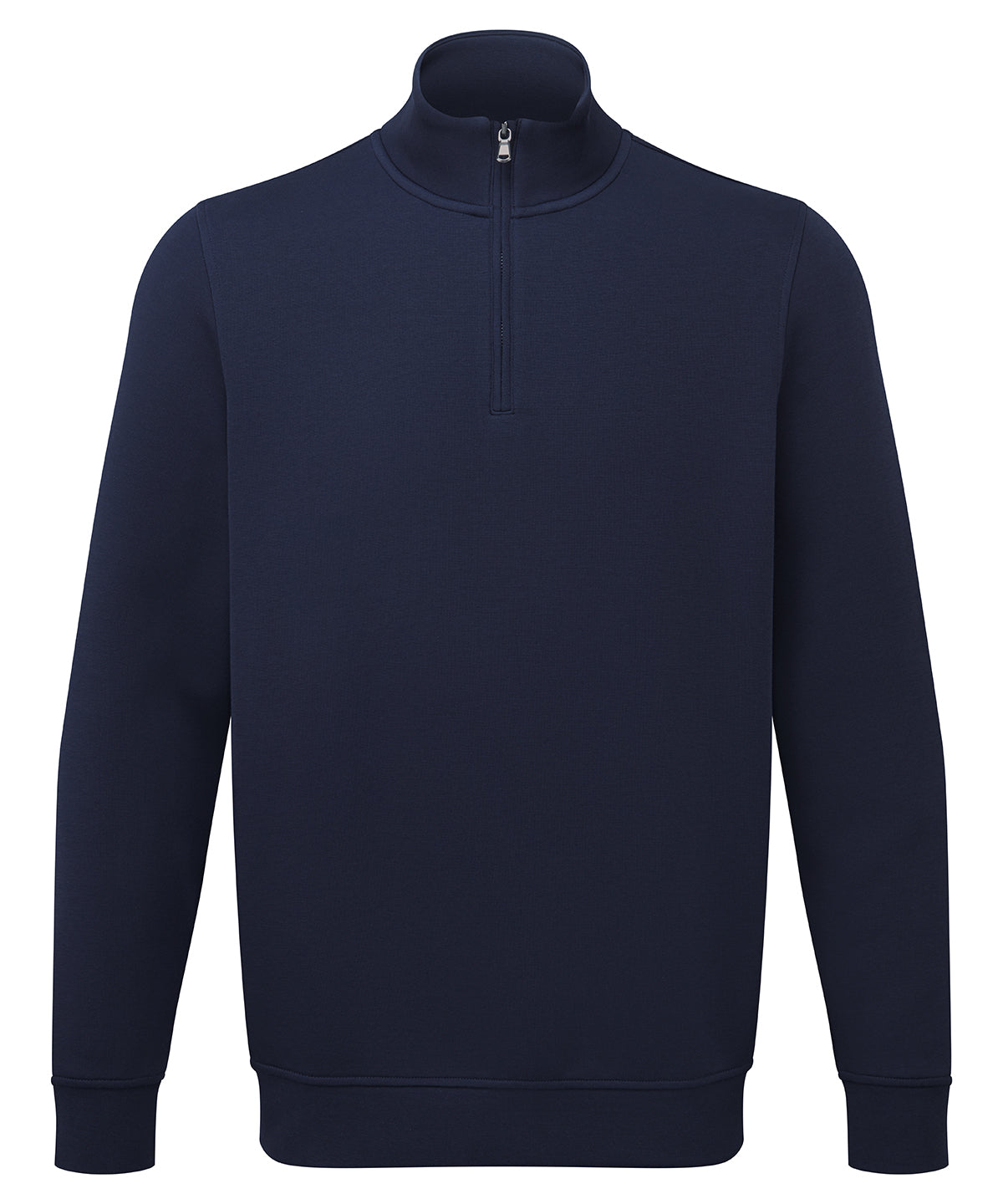 Men’s ¼-zip premium sweatshirt - AQ035 - Navy - Customisable Sweatshirts