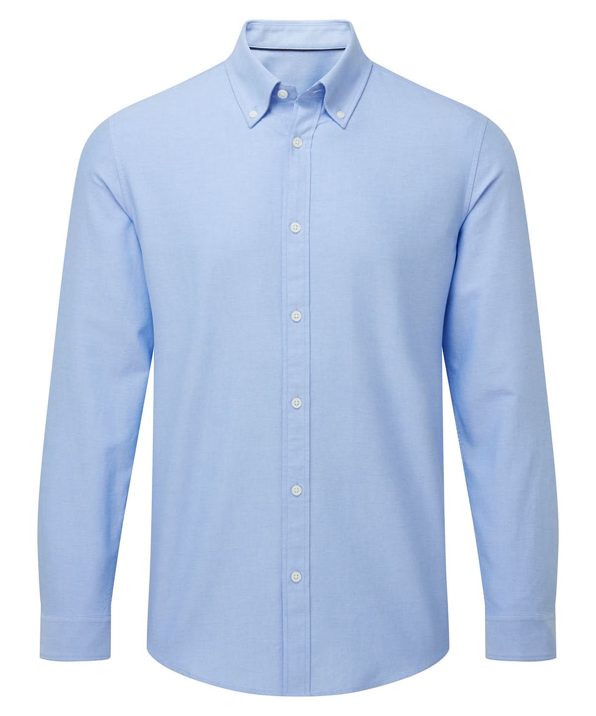 Asquith &amp; Fox Mens cotton long sleeve Oxford shirt AQ039 - Light Blue - Customisable Shirts