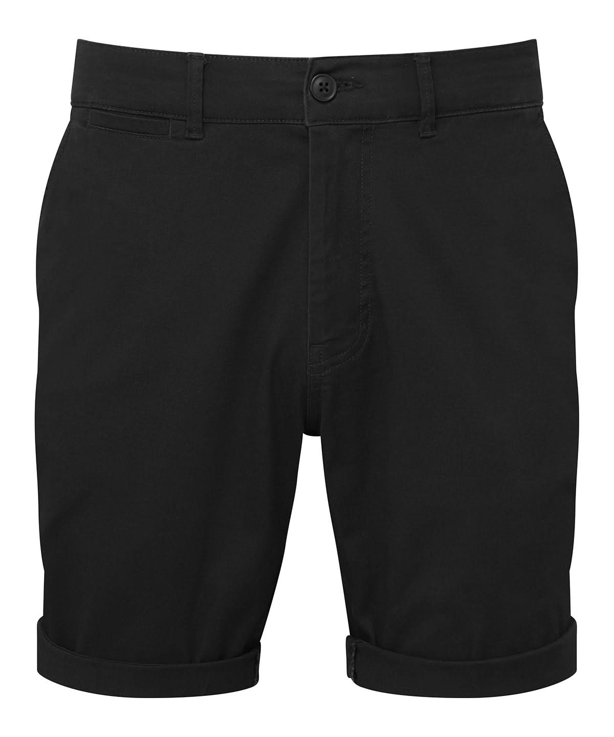 Asquith &amp; Fox Mens lightweight chino shorts AQ058 - Black - Customisable Shorts