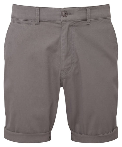 Asquith &amp; Fox Mens lightweight chino shorts AQ058 - Slate - Customisable Shorts