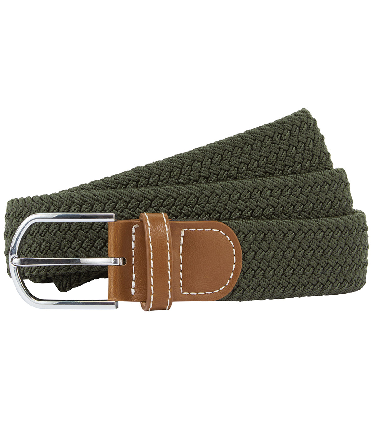 Braid stretch belt - AQ900 - Olive One size - Customisable Belts