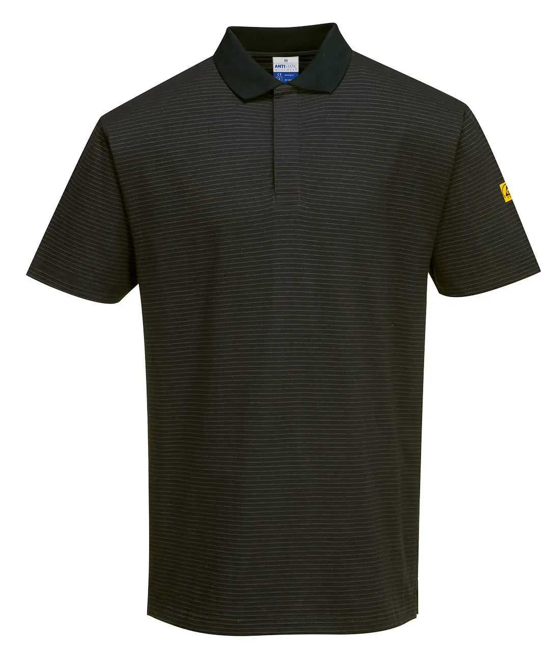 Anti Static Esd Polo Shirt S/S As21 - Black - Customisable Polo Shirts