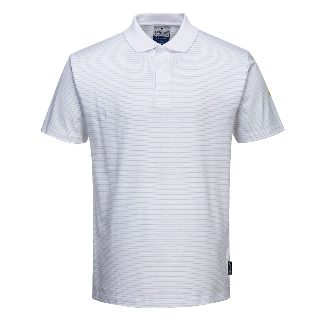 Anti Static Esd Polo Shirt S/S - AS21 - White - Customisable Polo Shirts