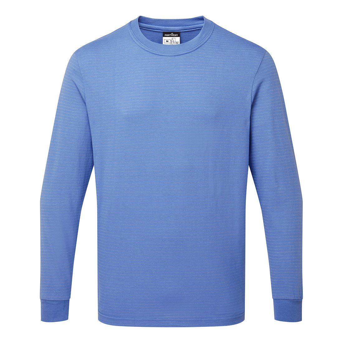 Anti Static Esd T Shirt L/S - AS22 - Hamilton Blue - Customisable T-Shirt