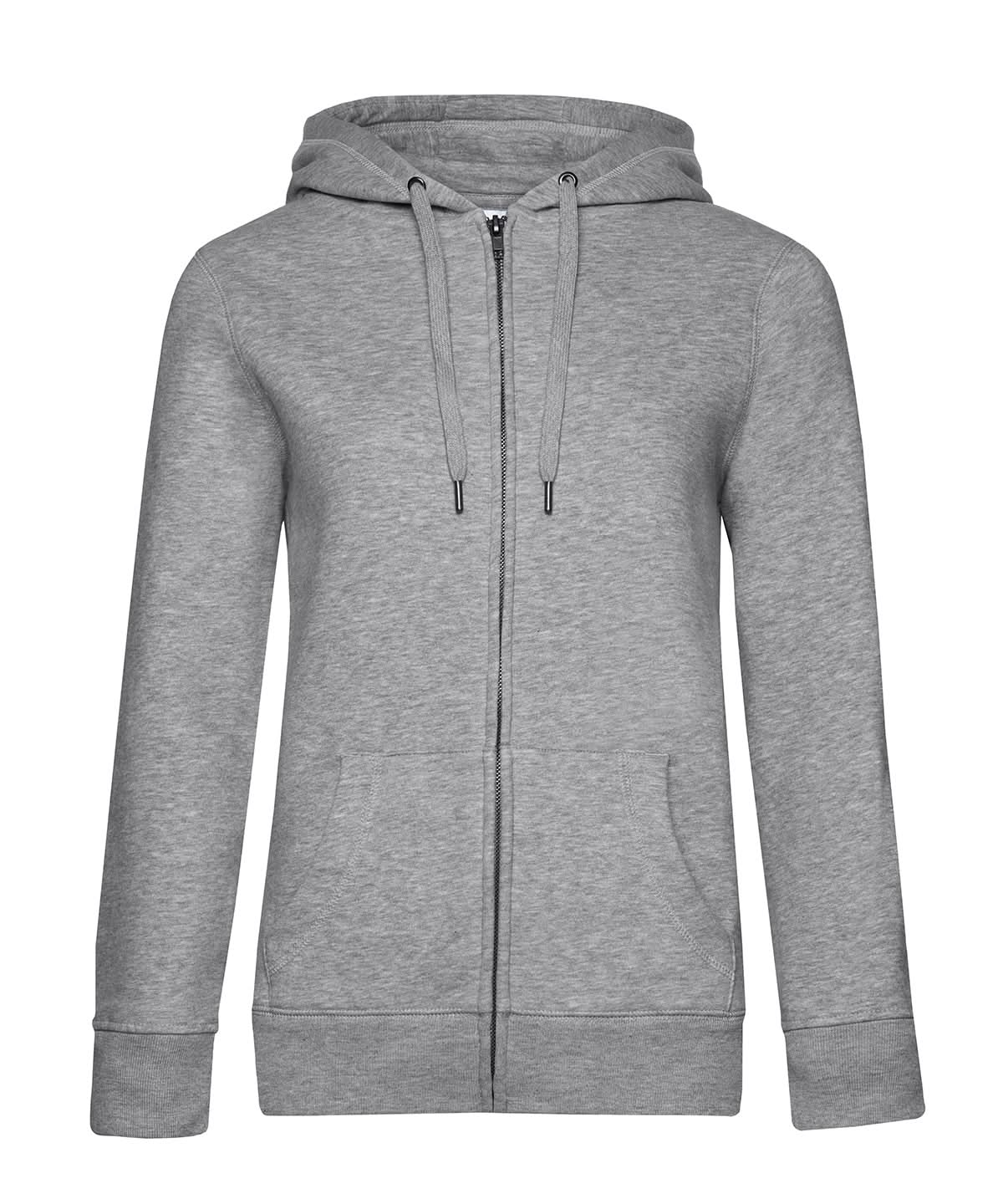 B&amp;C Collection Queen zipped hooded B012F - Heather Grey - Customisable Hoodies