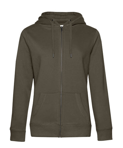 B&amp;C Collection Queen zipped hooded B012F - Khaki - Customisable Hoodies