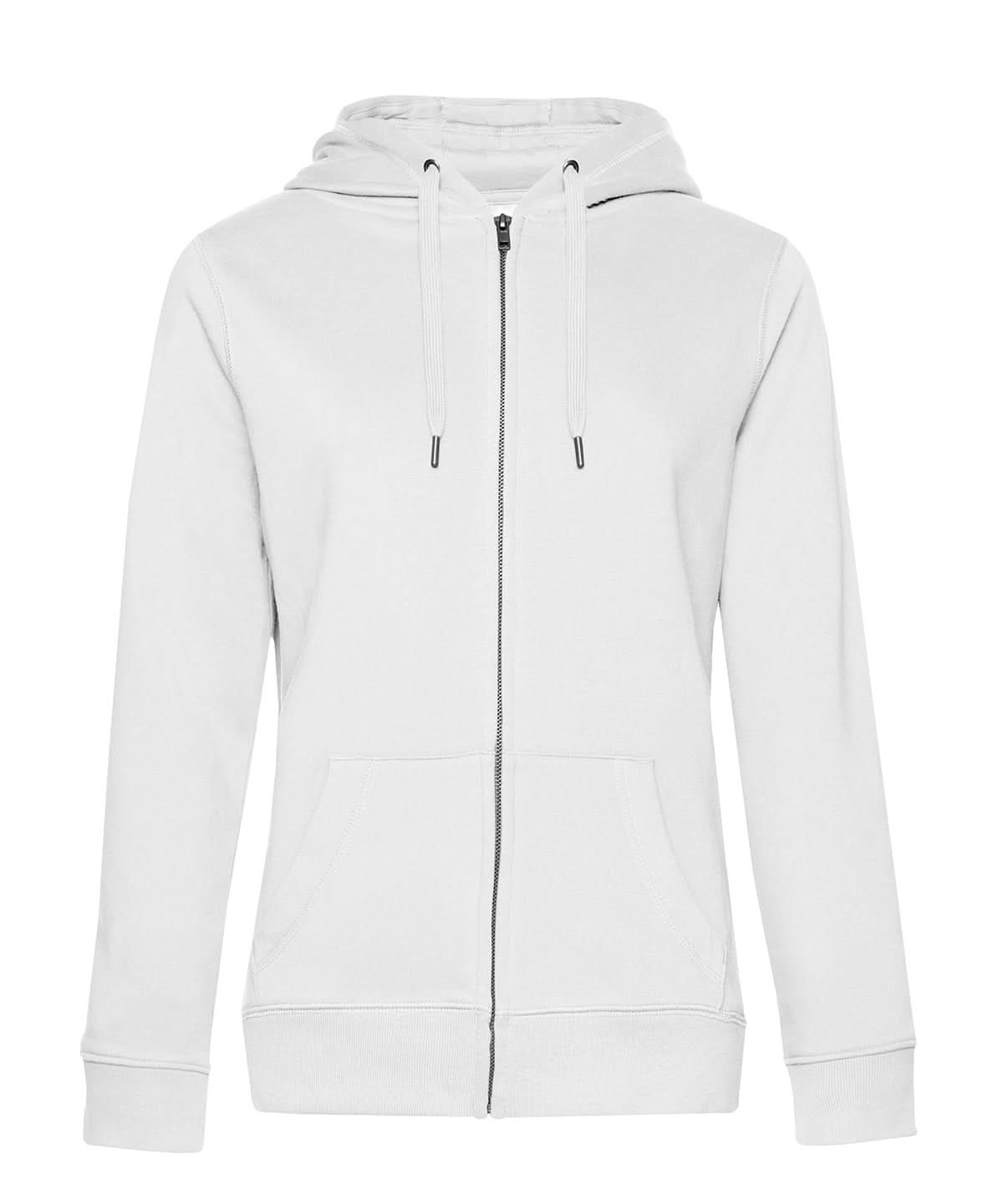 B&amp;C Collection Queen zipped hooded B012F - White - Customisable Hoodies