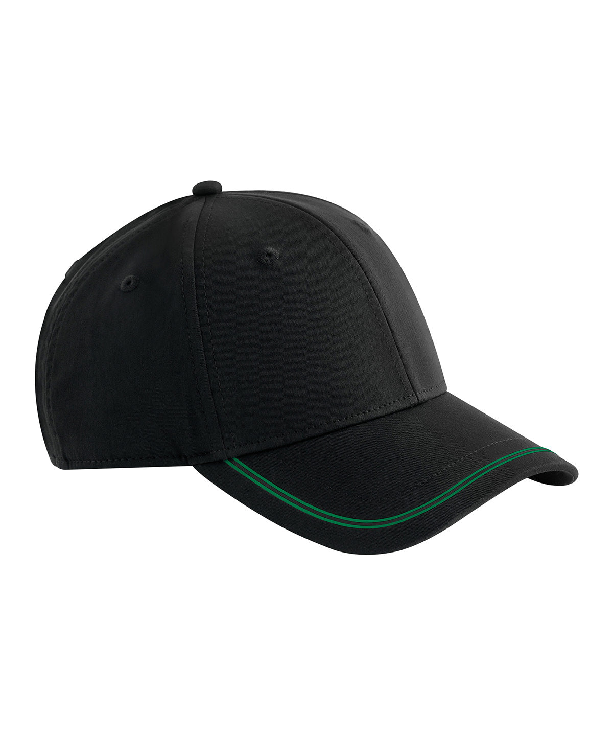 Match day cap - B166R - Black Kelly Green One size - Customisable Caps