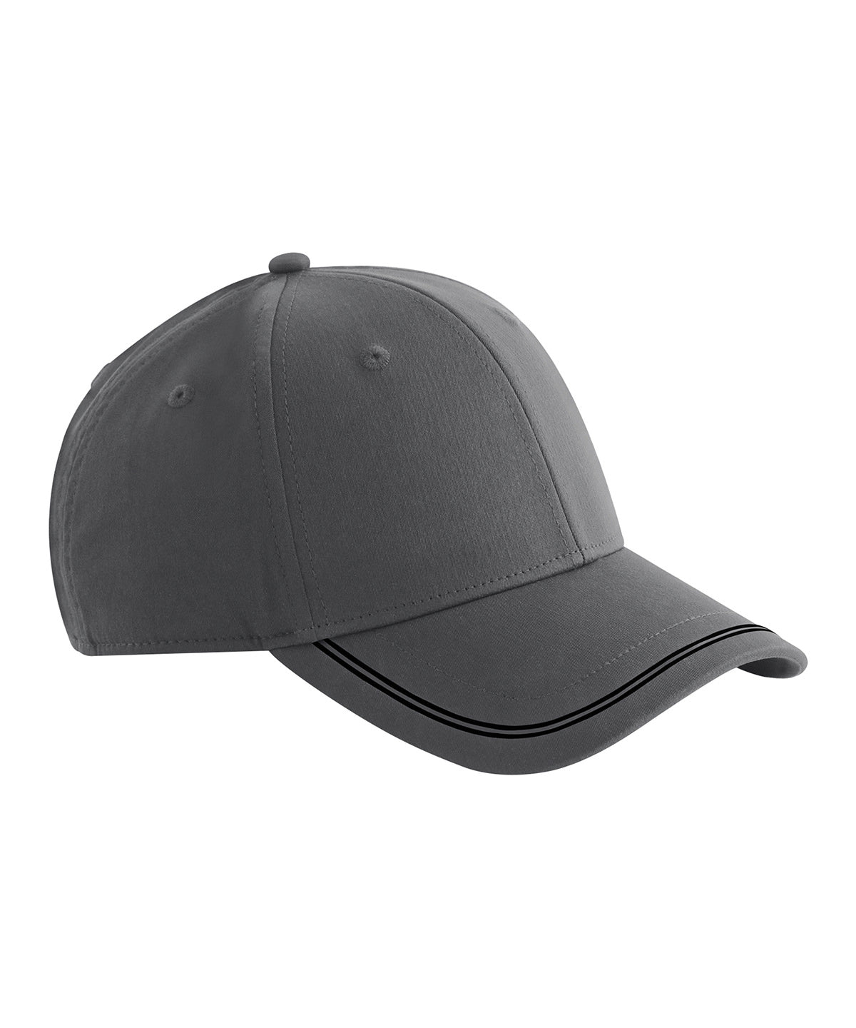 Match day cap - B166R - Gunmetal Grey Black One size - Customisable Caps
