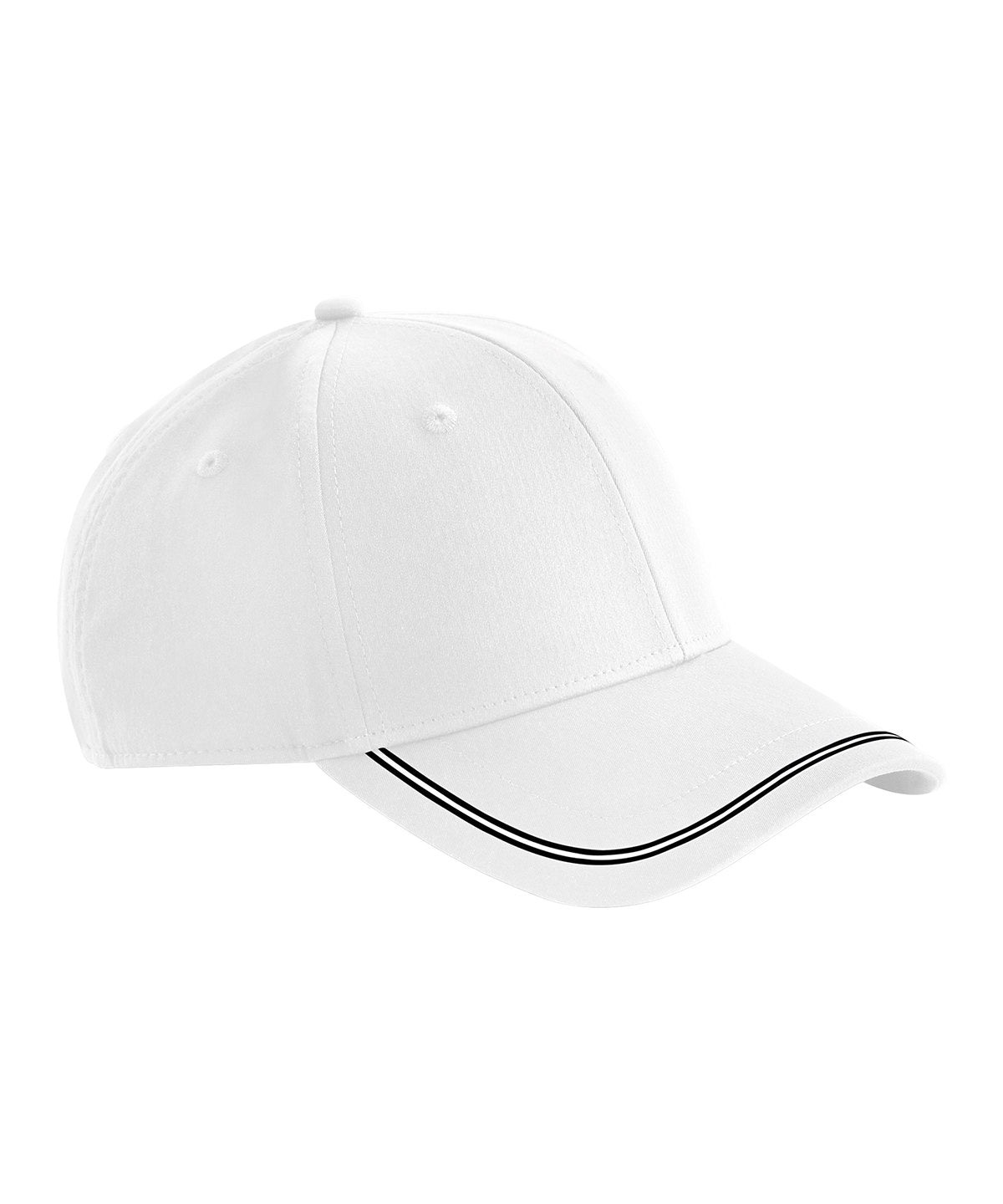 Match day cap - B166R - White Black One size - Customisable Caps