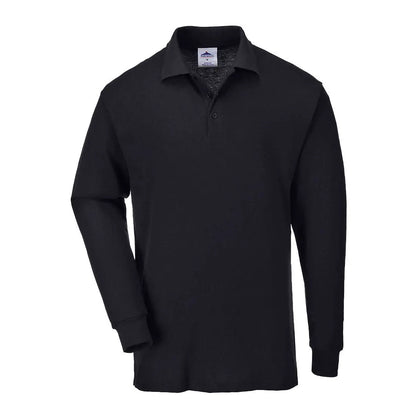 Genoa Polo Shirt L/S B212 - Black - Customisable Polo Shirts