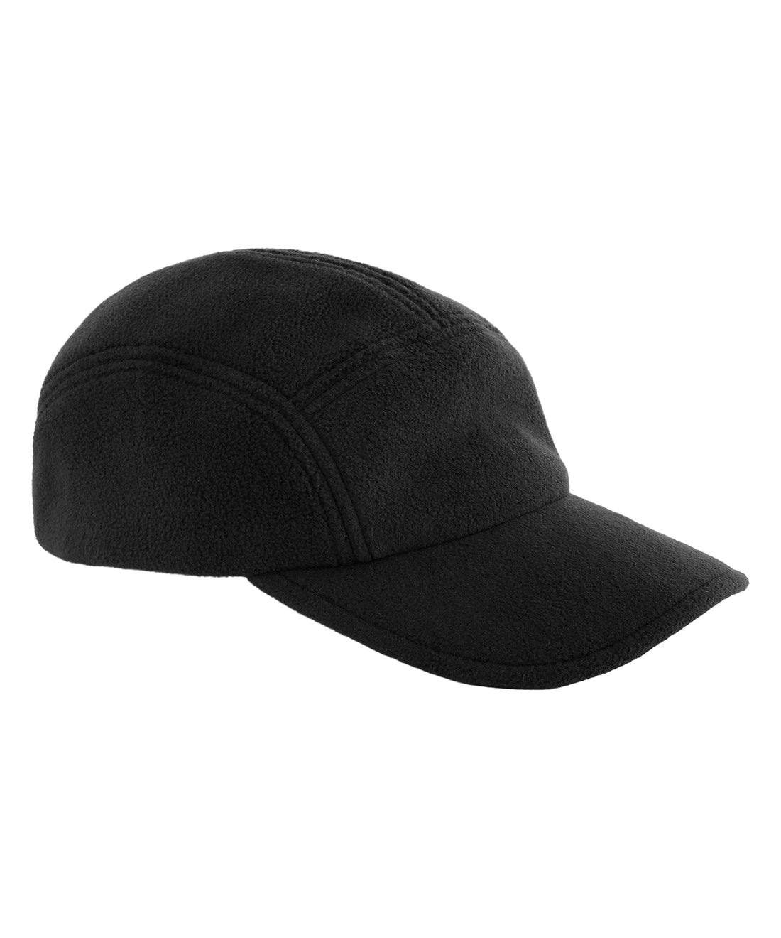 Recycled fleece 5-panel cap - B254R - Black One size - Customisable Caps