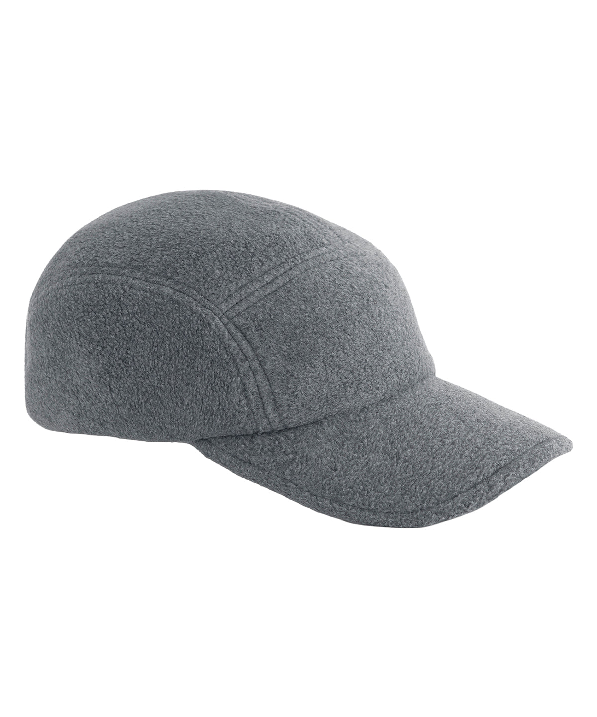 Recycled fleece 5-panel cap - B254R - Charcoal One size - Customisable Caps
