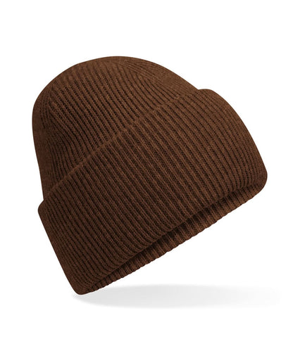 Beechfield Classic engineered deep cuffed beanie B385R - Walnut One size - Customisable Beanies