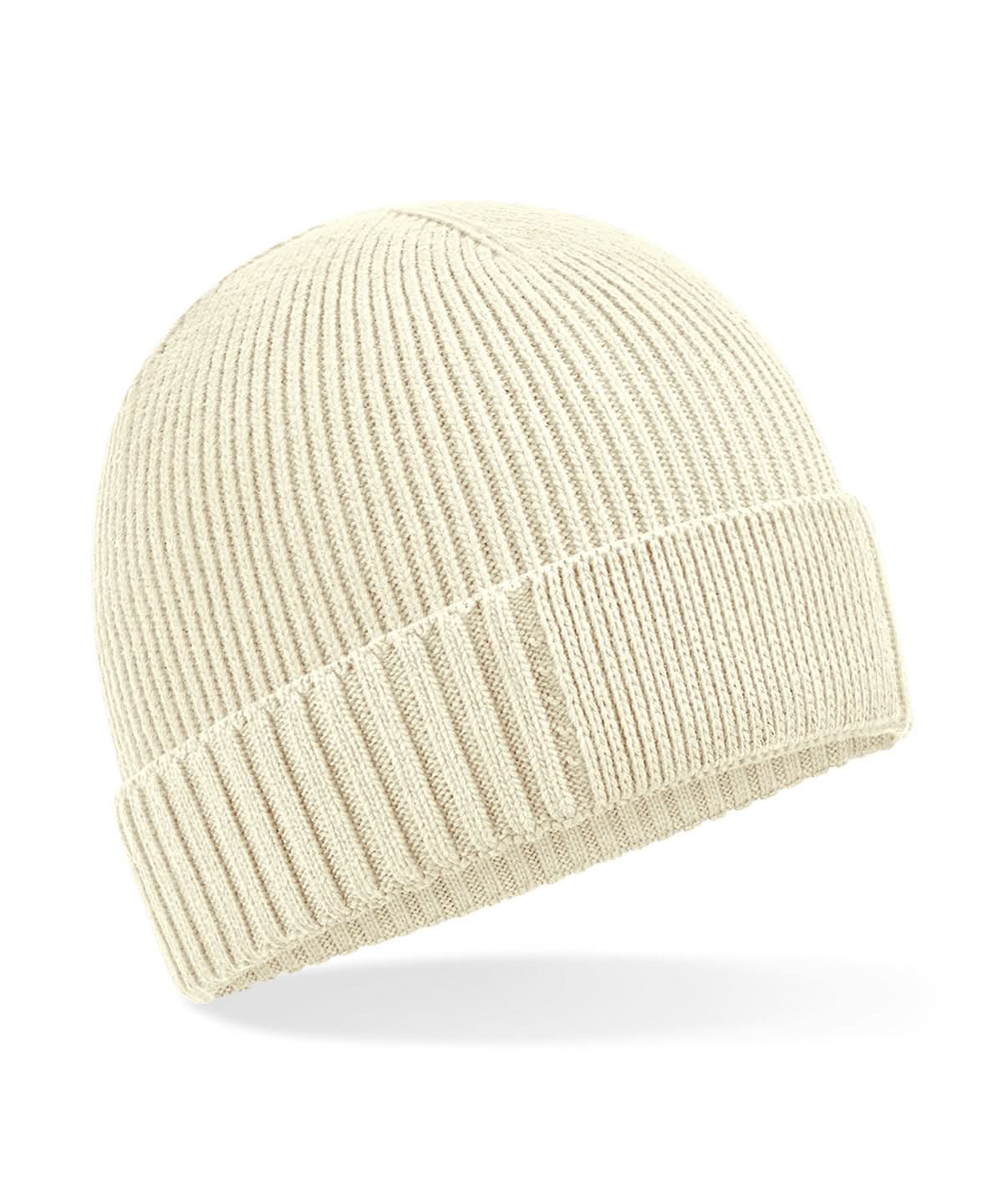 Beechfield Organic cotton engineered patch beanie B438N - - Customisable Beanies