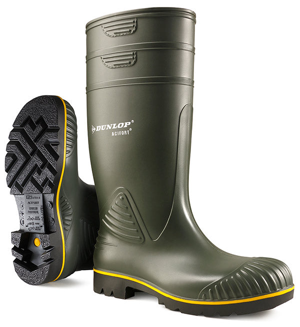 Dunlop Acifort Heavy Duty Wellingtons B440631 - Green - Customisable Wellingtons