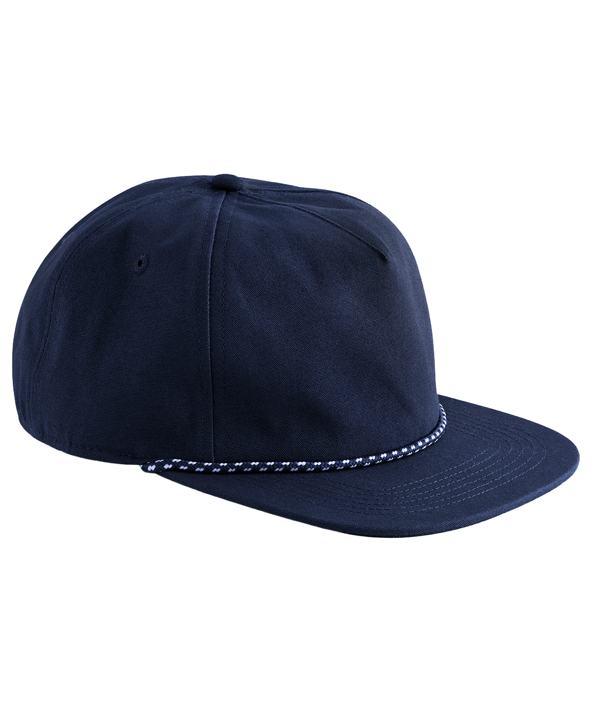 EarthAware® organic cotton 5-panel rope cap - B864N - Oxford Navy One size - Customisable Caps