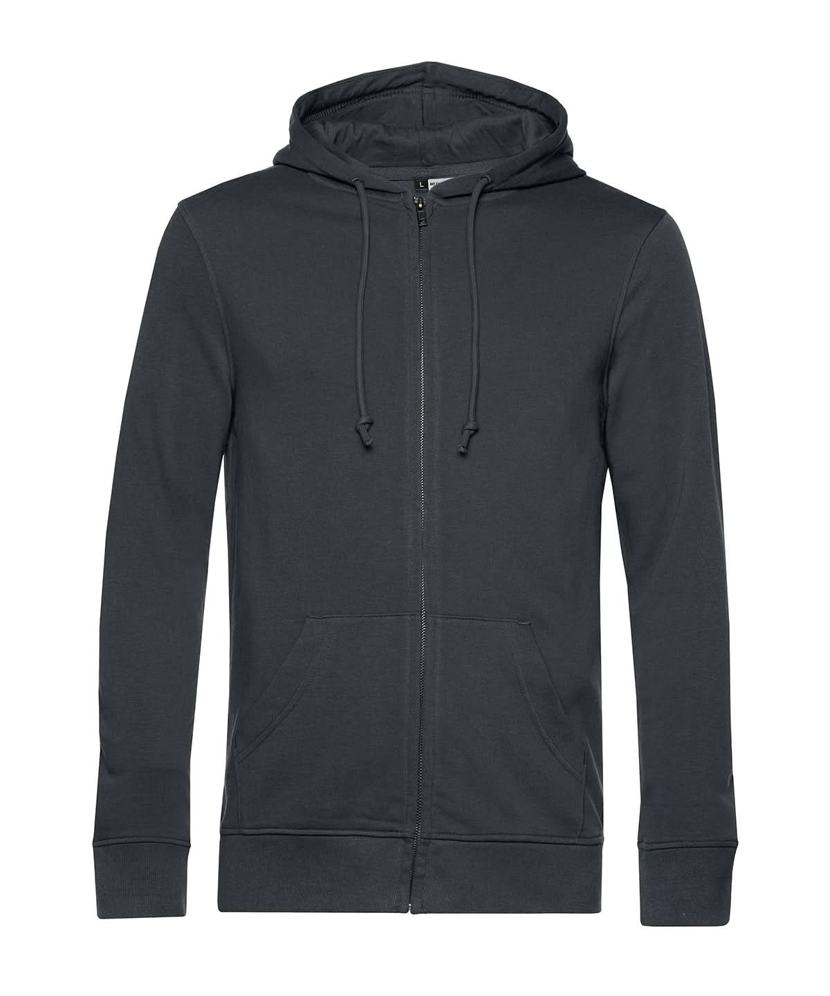 B&amp;C Collection Inspire Zipped Hood BA002 - Asphalt - Customisable Hoodies