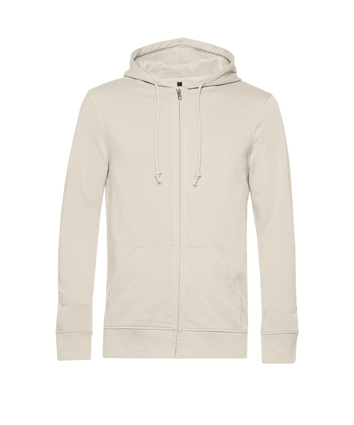 B&amp;C Collection Inspire Zipped Hood BA002 - Off White - Customisable Hoodies